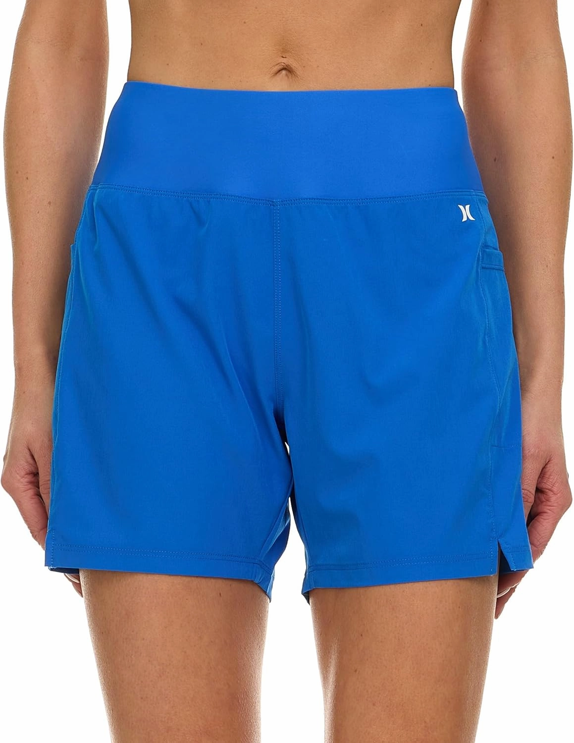 Hurley 5"/7" High Waisted Swim Shorts Women, Board Shorts with Pockets & Inner Liner, Quick Dry Swim Trunk, UPF 50 