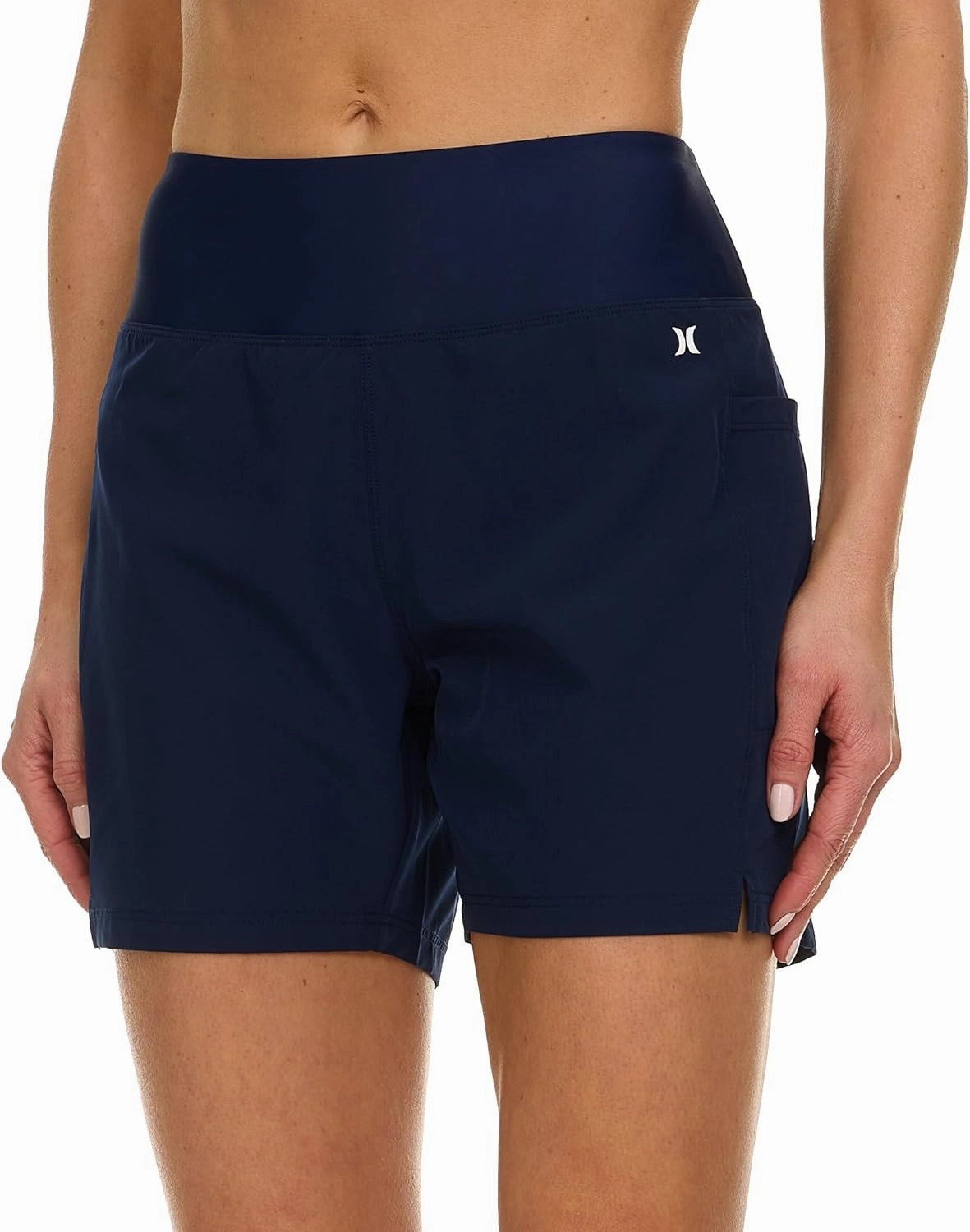 Hurley 5"/7" High Waisted Swim Shorts Women, Board Shorts with Pockets & Inner Liner, Quick Dry Swim Trunk, UPF 50 