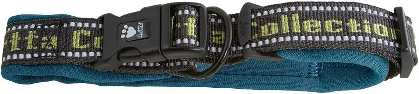 Hurtta Padded Dog Collar, Juniper, 14-18 in