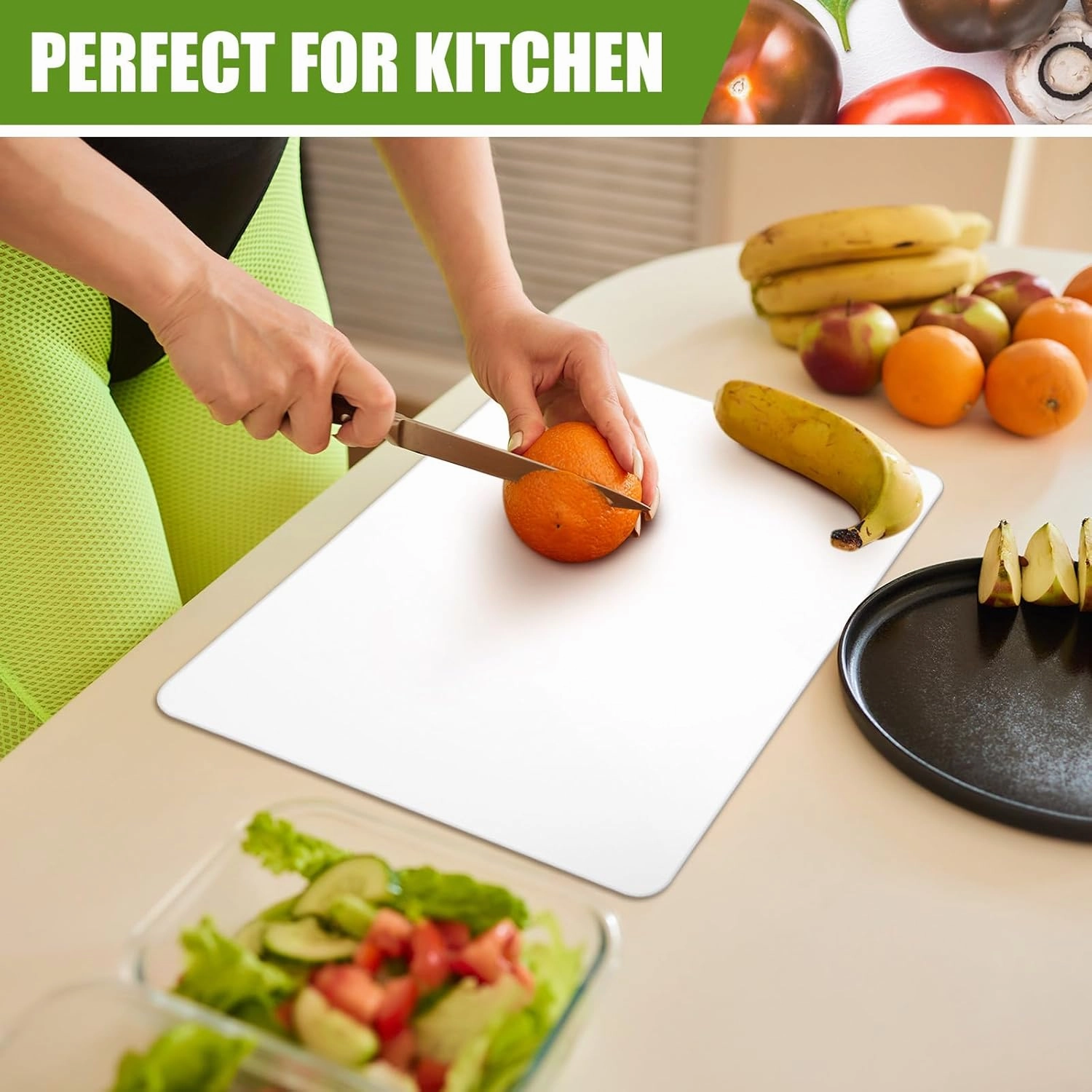 Hushee 120 Count Disposable Cutting Board Sheets 17 x 12 Inch Flexible Plastic Sheet Cutting Mat Large Chopping Boards for Kitchen Cooking Traveling Camping Tailgating BBQ