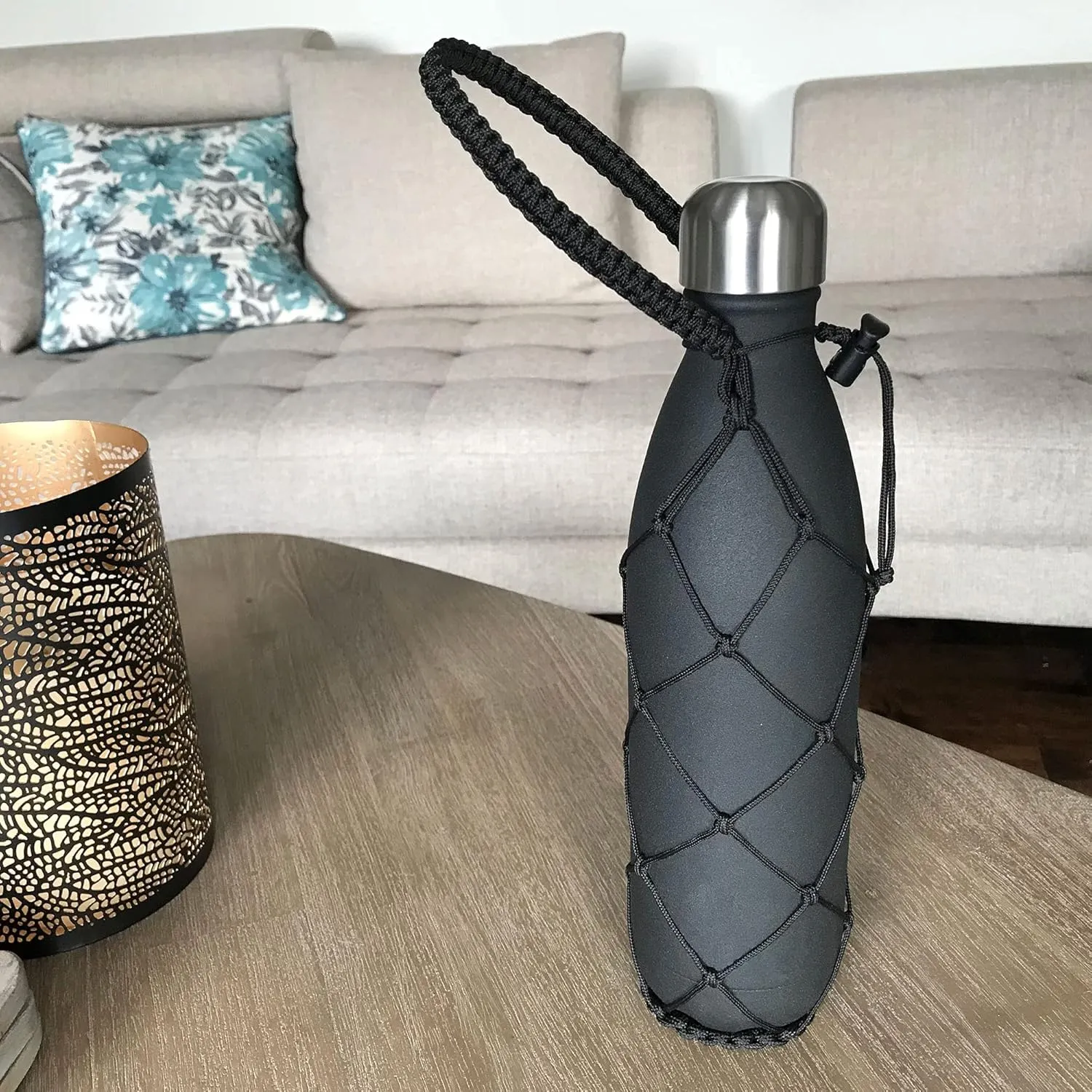 HydroNet Handle - Compatible with S'well, Simple Modern, Mira, Manna Stainless Steel Water Bottles — Available in 9 oz, 17 oz, 25 oz (Pink, 17 oz)