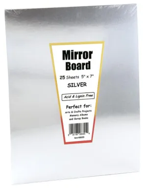 Hygloss Products Mirror Board, 5" x 7" Silver