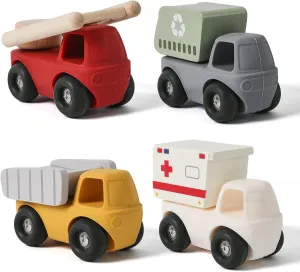 ibwaae Car Toys Trucks for Toddlers 1-3, Infant Play Vehicle Set, Baby Push Car Toys for 12-18 Months, 1st Birthday Gifts for 1-2 Years Old Boy