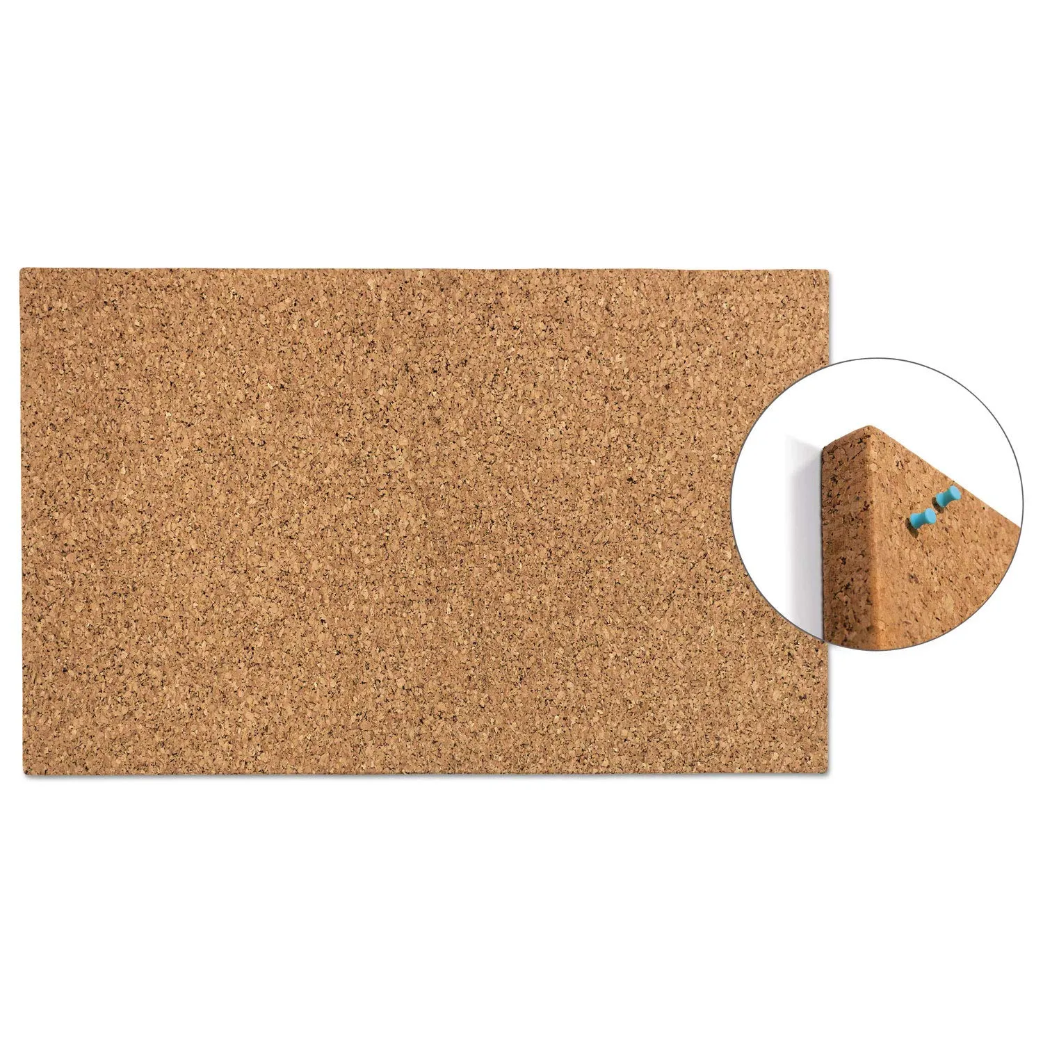 Iceberg iDesign Frameless Cork Bulletin Board with Band, Home or Work Office Accessories, 24” W x 38” L x 1.56” H
