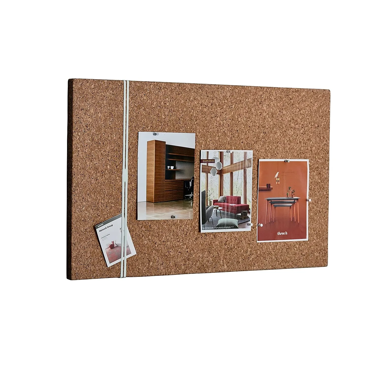 Iceberg iDesign Frameless Cork Bulletin Board with Band, Home or Work Office Accessories, 24” W x 38” L x 1.56” H