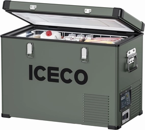 ICECO VL45 Portable Refrigerator with SECOP Compressor, 45Liters Platinum Compact Refrigerator, DC 12/24V, AC 110-240V, 0℉ to 50℉, Home & Car Use (Without Insulated Cover)