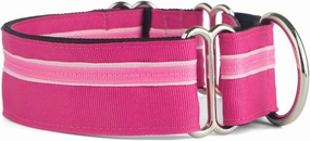 If It Barks - 1.5" Martingale Collar for Dogs - Adjustable - Nylon - Strong and Comfy - Ideal for Training - Made in USA - Large Bubble Gum
