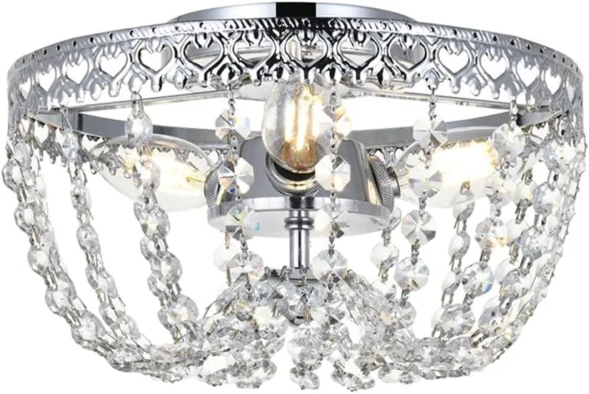Indoor Modern Home Decorative Bright Kylie 10 inch Flush Mount in Chrome