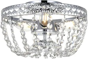 Indoor Modern Home Decorative Bright Kylie 10 inch Flush Mount in Chrome