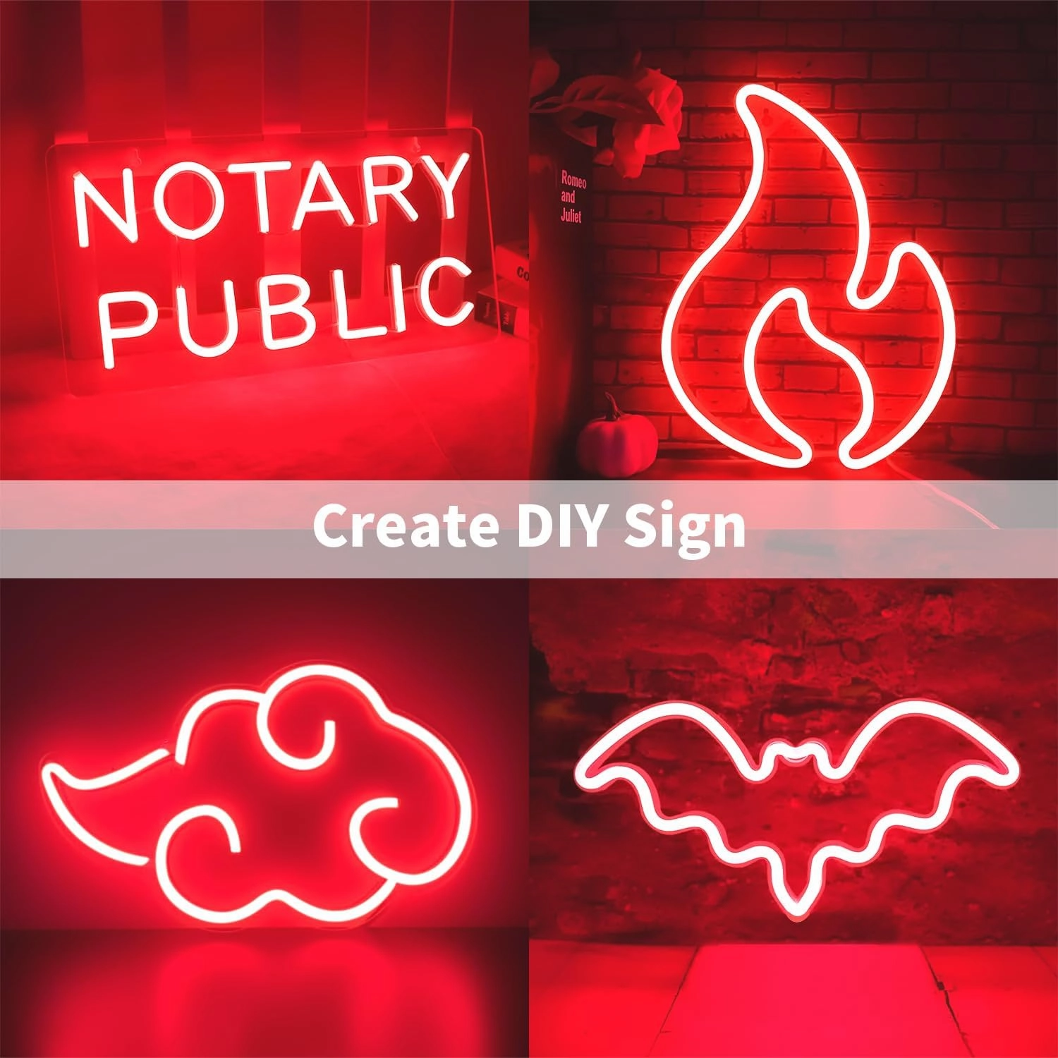 iNextStation Red Led Strip Lights, 16.4Ft/5m Neon Led Light Strip with Power Adapter, 12V Waterproof Silicone Flex LED Neon Rope Lights for Bedroom Wall Festival Party Sign DIY Decor