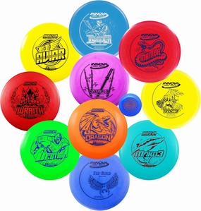 Innova Disc Golf Set 10 Pack – Disc Golf Starter Set for Beginners with Disc Golf Drivers, Mid-Ranges, Disc Golf Putters Disc Golf Starter Kit, Medium