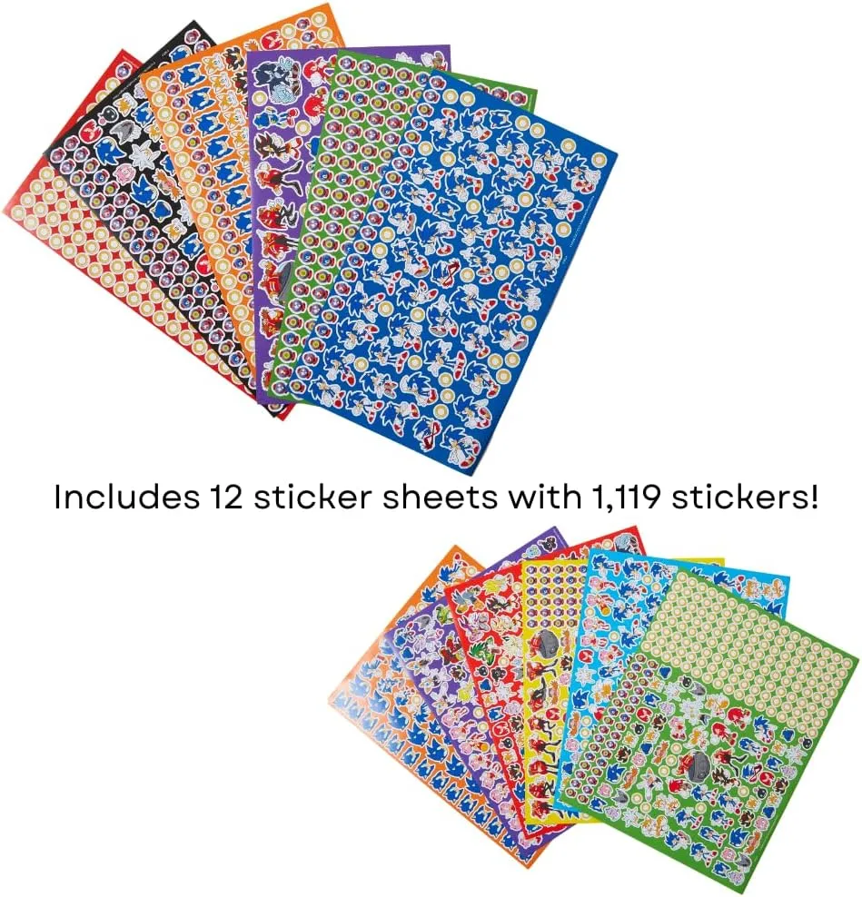 Innovative Designs Sonic The Hedgehog Creative Coloring Canvas Painting and Activity Set for Kids, 1000  pcs