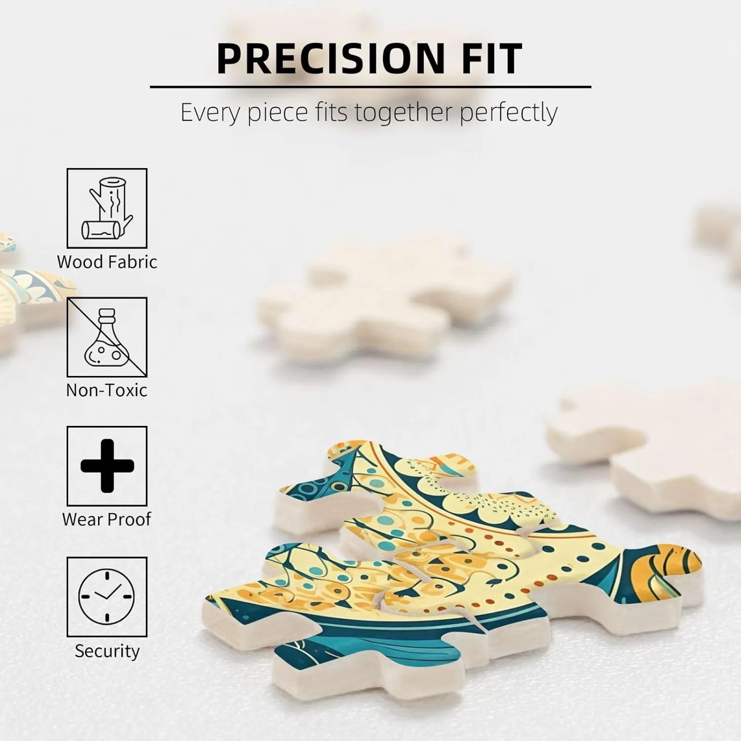 Jigsaw Puzzle from Photos 500 Pieces Personalized Wooden Picture Puzzles Custom Puzzle from Pictures Lively Style Fish Puzzles for Adults Family Birthday Valentine's Day Gifts