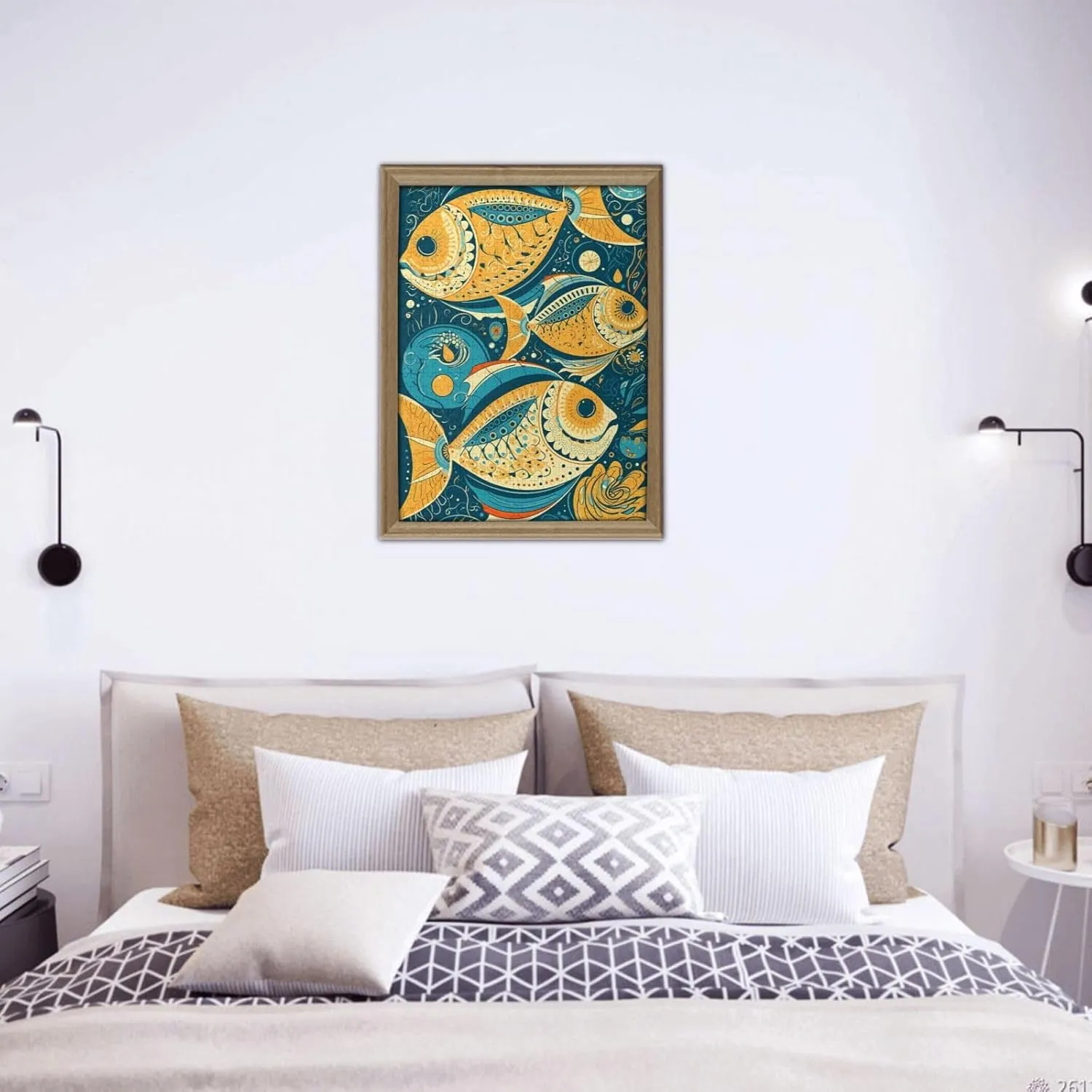 Jigsaw Puzzle from Photos 500 Pieces Personalized Wooden Picture Puzzles Custom Puzzle from Pictures Lively Style Fish Puzzles for Adults Family Birthday Valentine's Day Gifts