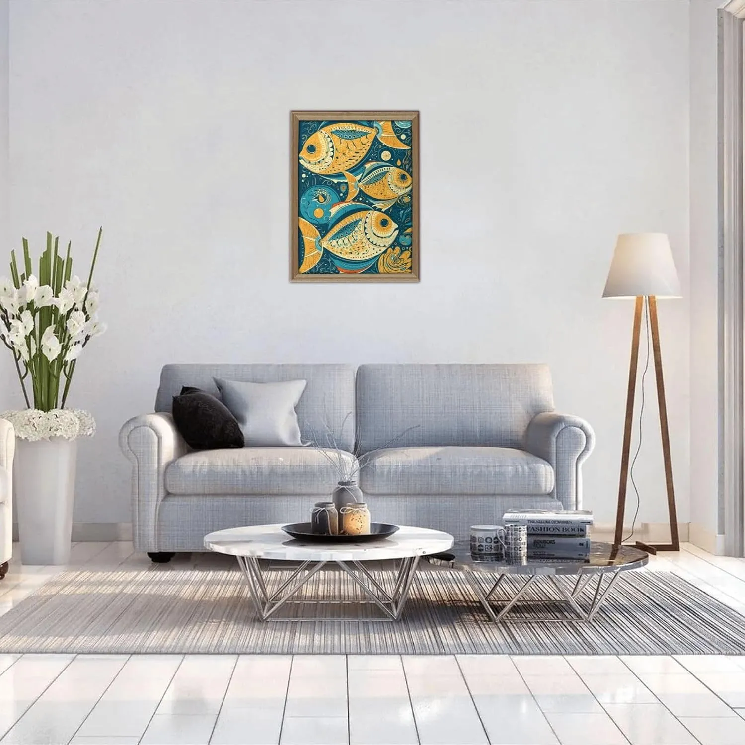 Jigsaw Puzzle from Photos 500 Pieces Personalized Wooden Picture Puzzles Custom Puzzle from Pictures Lively Style Fish Puzzles for Adults Family Birthday Valentine's Day Gifts