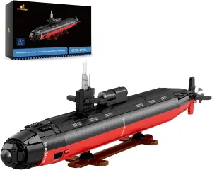 JMBricklayer Nuclear Submarine Building Set for Adults, 1:125 Scale Military Submarine Ship Toys, Los Angeles-class Attack Submarine Boat Model Kit, Army Toy Gifts for Men Boys Kids Aged 14 (2,988PCS)