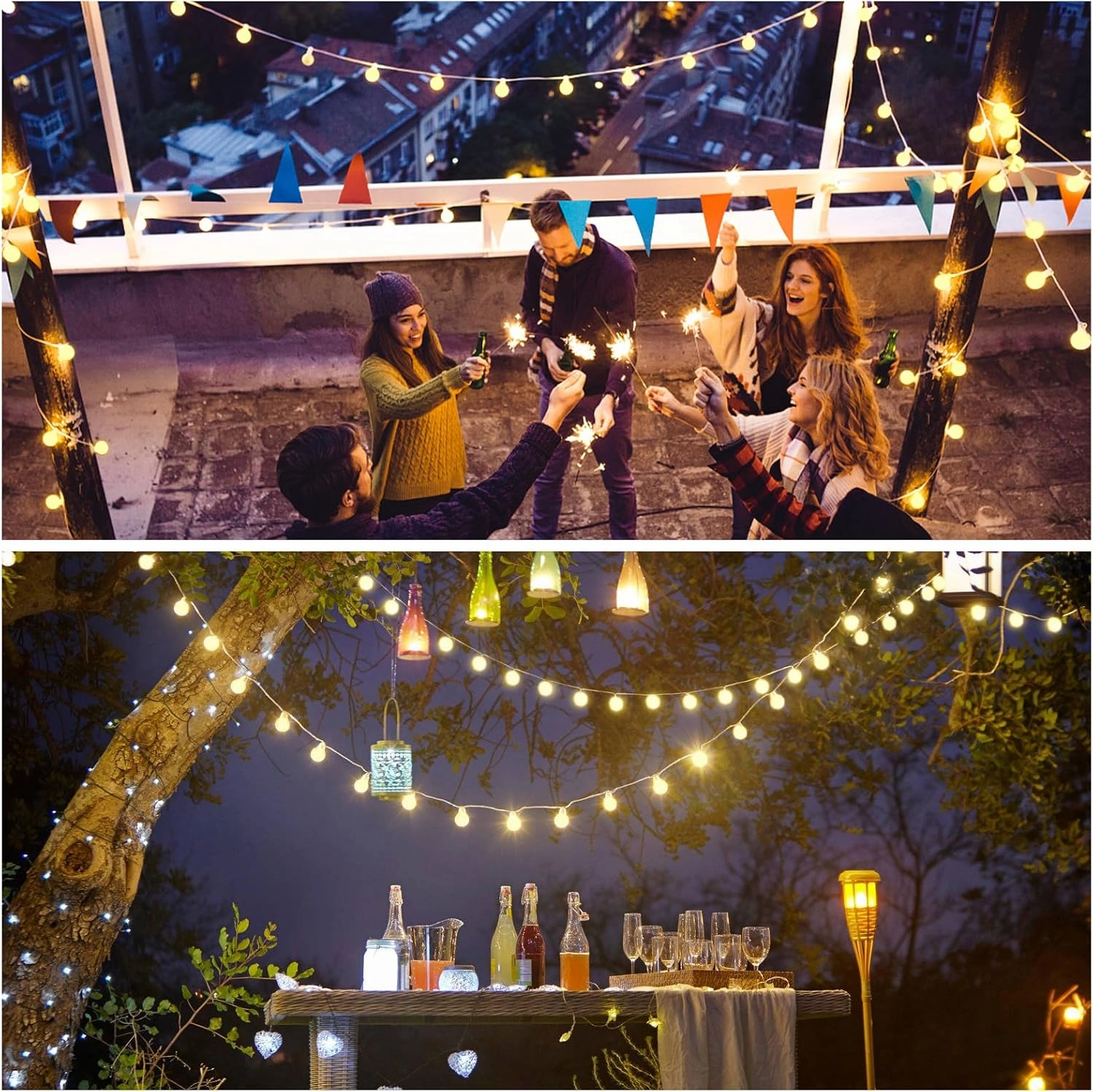 JMEXSUSS 100 LED Connectable Globe String Lights Indoor Bedroom, 33ft Warm White Christmas String Lights Plug in with Remote, 8Mode Hanging Fairy Lights Outdoor for Room Classroom Party Decor