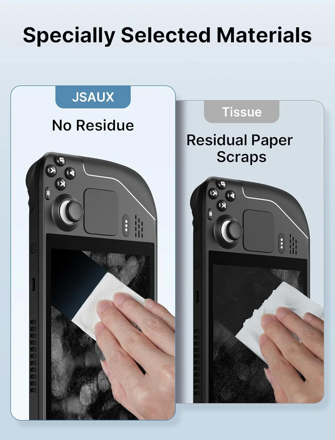 JSAUX Microfiber Cleaning Cloth (100 Total) for Steam Deck| Eye Glass Disposable Clean Cloth | Safe for Lens, Eyeglasses, Glasses, Screens, Cameras, iPad, iPhone, Cell Phone, LCD TV Screens and More