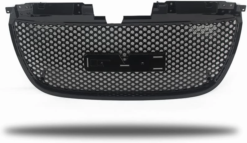 JX Racing*Accessories*Performance Compatible with 2007 2008 2009 2010 2011 2012 2013 GMC Yukon/Yukon XL 1500 Front Upper and Lower Grille and Hood Molding Trim Set black 3PCS