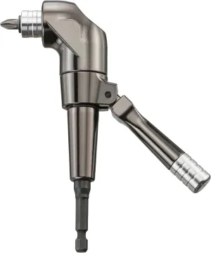 KESI Tool 1/4" Dr Impact Right Angle Drill Attachment, Right Angle Drill, 360° Rotating Head, 90° Adjustable Handle, Quick-Release Mechanism, Compatible with Impact Drivers & Manual Tools
