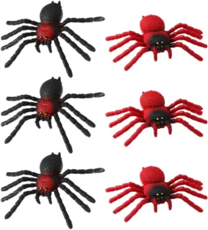 KESYOO 6pcs Halloween Simulation Spider Funny Toy Toys Halloween Spider Horror Spider Prank Spider Halloween Decorations Supplies