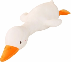 kewo Duck Plush Pillow Stuffed Animal Toy, Cute Giant Goose Plush Duck Stuffed Animal,Super Soft Hugging Pillow for Kids Bedding (White,33.4 in)…