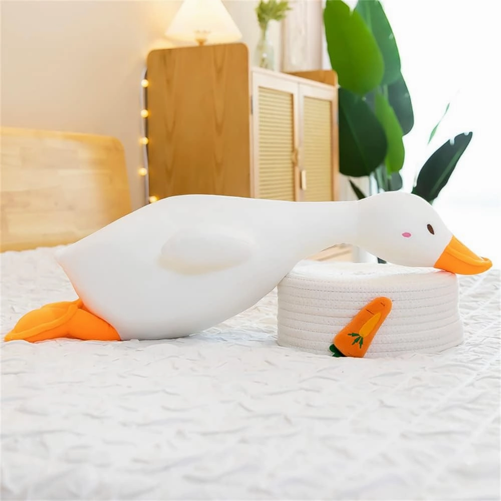 kewo Duck Plush Pillow Stuffed Animal Toy, Cute Giant Goose Plush Duck Stuffed Animal,Super Soft Hugging Pillow for Kids Bedding (White,33.4 in)…