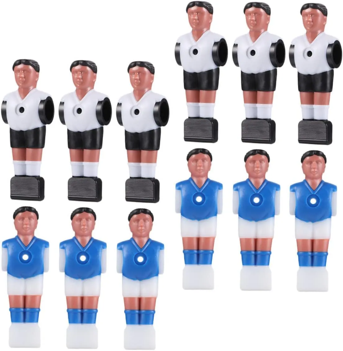 KICHOUSE 12Pcs Foosball Table Dolls Miniature Soccer Player Figurines for Table Football Machines Models with Fine Details Easy Installation for Fun Games