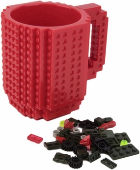 KICHOUSE Build-on Brick Mug Diy Assembly Puzzle Cup Boys and Girls' Drink Cup Blocks for Mega Blocks