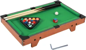 Kids Pool Table Set Mini Tabletop Billiards Table Playroom Gift Home Use Desktop Snooker Table with Chalk for Girls Children