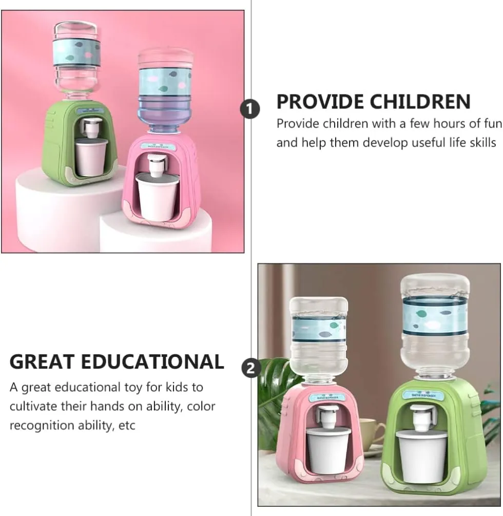 Kisangel Kids Toys - Little Girl Toys: Mini Simulation Water Dispenser & Fountain Set - Assorted Colors