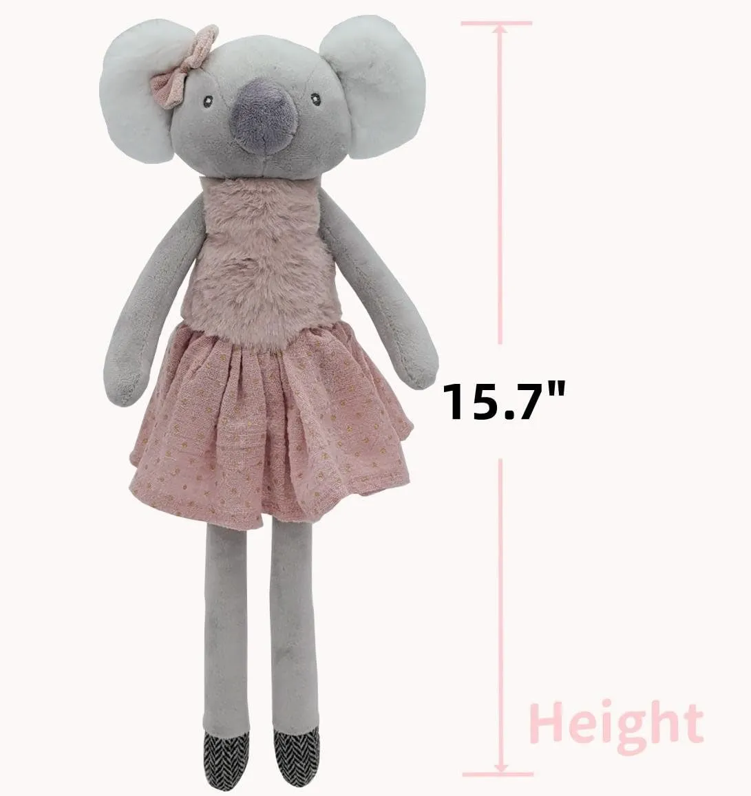 Koala Stuffed Animals for Girls,15.7" Girl Koala Plushies with Skirt,Cute Stuffed Animal for Girls