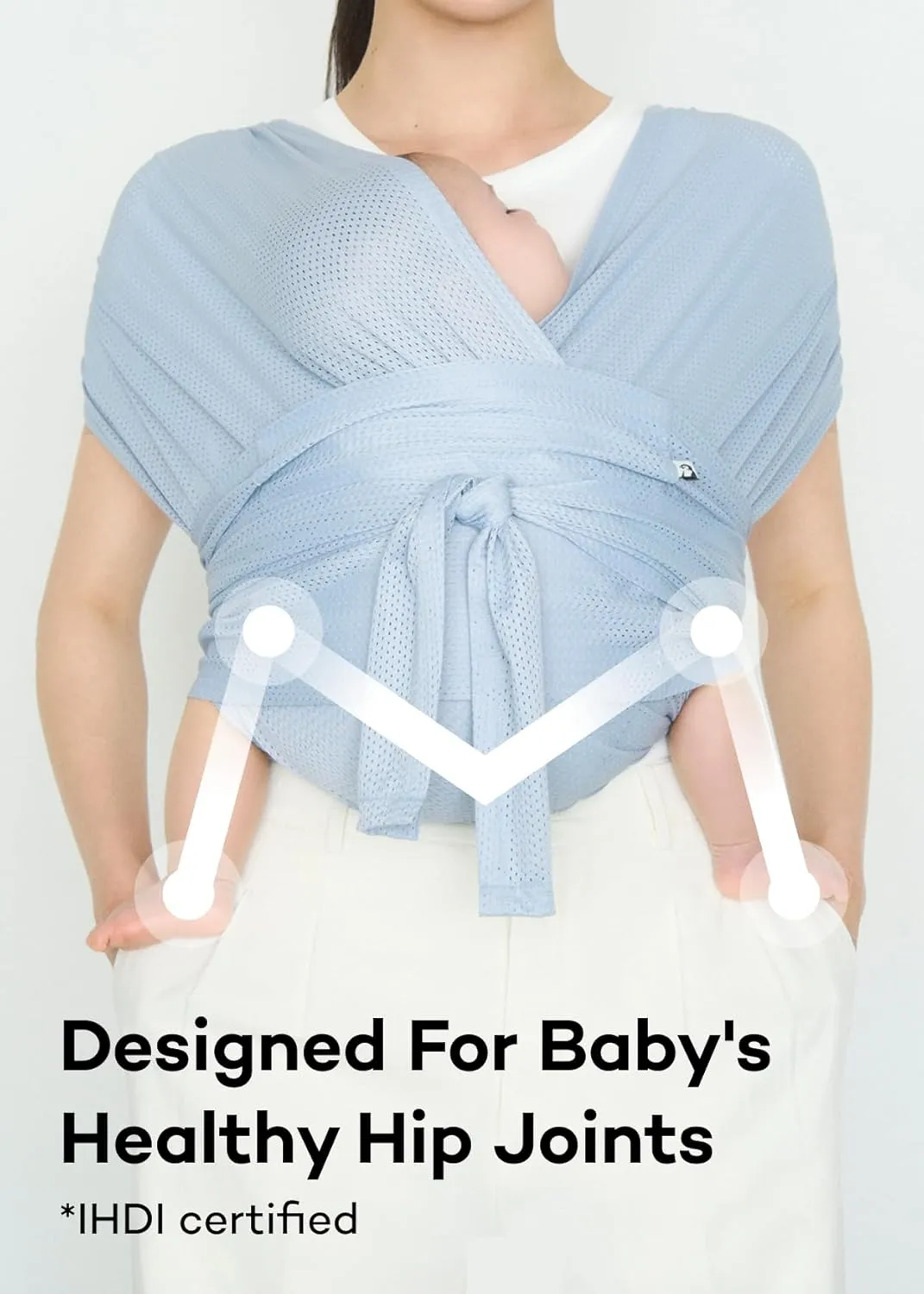 Konny New and Improved Baby Carrier Flex SoftBreeze(Includes Head Support) - Adjustable, Easy to Wear and Wrap Baby Sling, Perfect for Newborn Babies Essentials up to 44 lbs (XS-XL) - Black