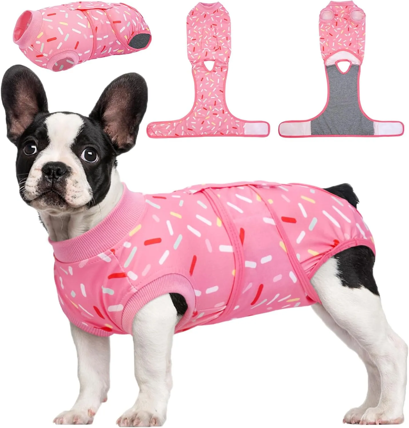Kuoser Dog Surgery Recovery Suit, Recovery Suit for Female Male Dogs, Dog Onesie After Surgery Spay Neuter, Anti-Licking Pet Surgical Recovery Snugly Suit, Bodysuit for Abdominal Wounds Skin Disease