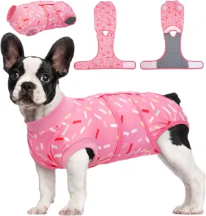 Kuoser Dog Surgery Recovery Suit, Recovery Suit for Female Male Dogs, Dog Onesie After Surgery Spay Neuter, Anti-Licking Pet Surgical Recovery Snugly Suit, Bodysuit for Abdominal Wounds Skin Disease
