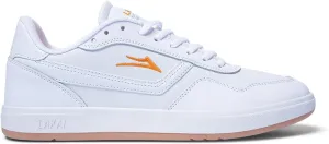Lakai Terrace Mens Skate Shoes, White Leather, 6.5