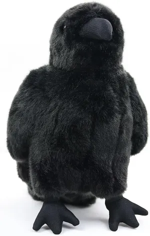 Large Crow Stuffed Animal Realistic 9.44'' Black Crow Plush Stuffed Animal Pillow Toys Soft Little Bird Raven Stuffed Toys Doll for Friends Gifts