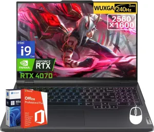 Lenovo Legion Pro 5i Gaming Laptop, 16" 2560x1600 WQXGA 240Hz Display, Intel 14th Gen i9-14900HX(up to 5.80 GHz), RTX 4070 8 GB GDDR6, 64 GB DDR5 RAM, 4 TB SSD, Wi-Fi 6E, Win 11 Pro & Office 2019