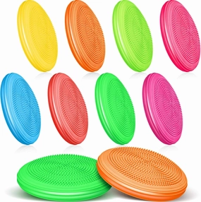 Libima 8 Pcs Wiggle Seat Inflated Wobble Cushion Sensory Seat Flexible Balance Board Balance Disc with Needle Pump for Men Women Physical Exercise Improving Posture Home Office