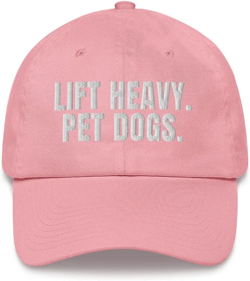 Lift Heavy Pet Dogs Cap (Embroidered Dad Hat) Gym Rat Dog Lover