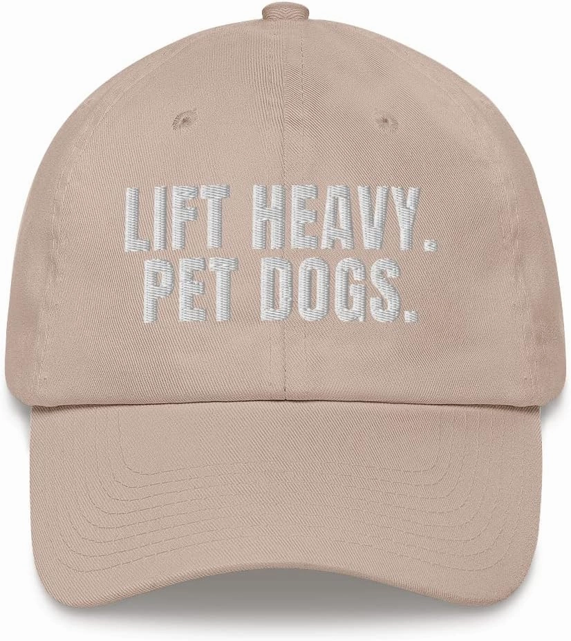 Lift Heavy Pet Dogs Cap (Embroidered Dad Hat) Gym Rat Dog Lover