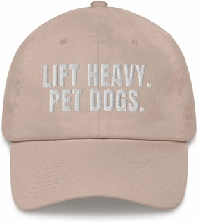 Lift Heavy Pet Dogs Cap (Embroidered Dad Hat) Gym Rat Dog Lover