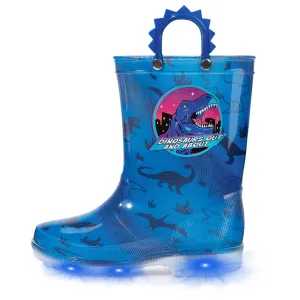 Light Up Kids Rain Boots with Handles