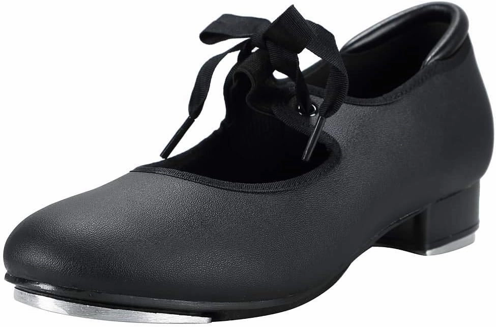Linodes Unisex PU Leather/Patent Ribbon Tie Tap Shoe Dance Shoes for Women and Men's Dance Shoes-601