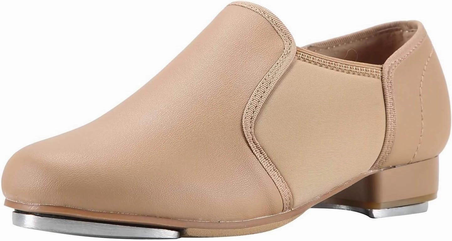 Linodes Unisex PU Leather Slip On Tap Shoe Dance Shoes for Women and Men's Dance Shoes
