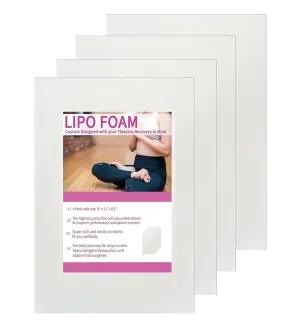 Lipo Foam Board 4Pack Liposuction Surgery waist-supports Foam Sheet for Recovery BBL Supplies 8"X11" Lipo Foam Pads for Post Surgery Help Out When Using Ab Board Compression Garments