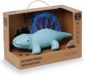 Little Big Friends Dino Friends | Dimetrodon Sensory Toy with Textures & Tinkling Bell | Baby-Safe Vegan Leather Toy | Lightweight & Cleanable | Dimitri The Dimetrodon