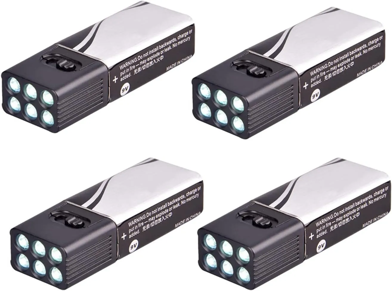 Lixada LED Handheld Flashlight Super Bright Mini LED Handheld Flashlight Pokect Battery Light Torch for Outdoor Camping, Hiking, Hunting, Fishing (Black-4pcs)
