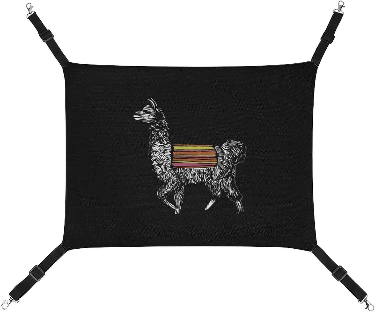 Llama Hanging Cat Bed Soft Breathable Pet Hammock for Cage Pet Sleeper for Kitten Ferret Puppy Rabbit