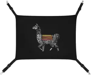 Llama Hanging Cat Bed Soft Breathable Pet Hammock for Cage Pet Sleeper for Kitten Ferret Puppy Rabbit